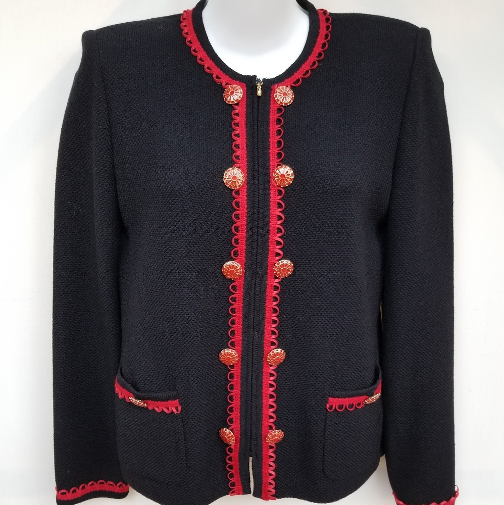 Authentic St. John knitted sweater cardigan